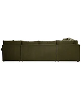 Wrenley 137" 5-Pc. Fabric L-Shape Modular Sectional Sofa, Created for Macy's