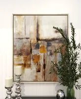 Rosemary Lane Canvas Abstract Framed Wall Art with Silver-Tone Frame, 40" x 1" x 40"