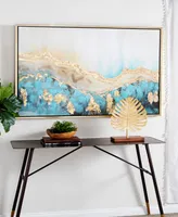 Rosemary Lane Canvas Enlarge Slice Geode Framed Wall Art with Gold-Tone Frame, 47" x 2" x 35"