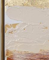 Rosemary Lane Canvas Foiled and Brushstrokes Geode Framed Wall Art with Gold-Tone Frame, 59" x 2" x 20"