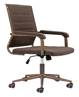 Zuo 41" Steel, Polyurethane Auction Swivel Base Office Chair