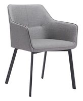 Zuo 35" Steel, Polyester Adage Water Resistant Dining Chair