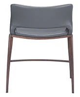 Zuo 37" Stainless Steel, Polyurethane Ace Counter Chair