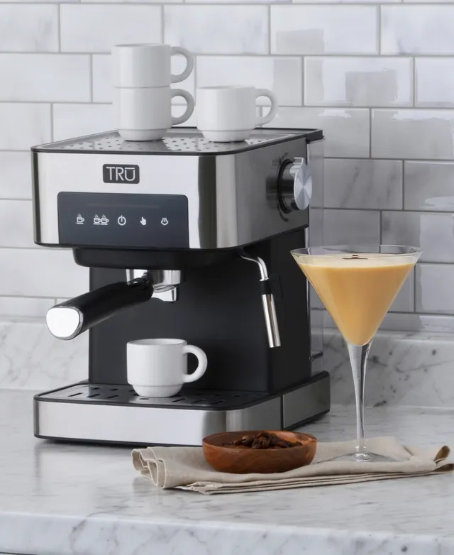 Tru 15-Bar Semi-Automatic Touch Screen Espresso Maker - Silver