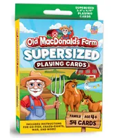 Masterpieces Old MacDonald's Farm Jumbo Playing Cards for Kids