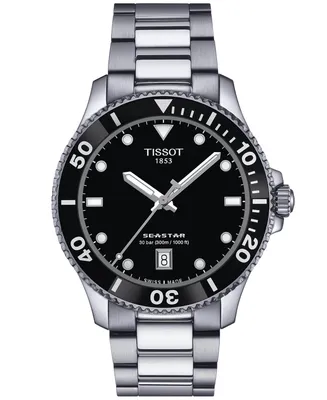 Tissot Men's Swiss Seastar 1000 Stainless Steel Bracelet Watch 40mm
