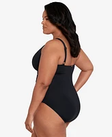 Lauren Ralph Plus Halter-Neck One Piece Swimsuit