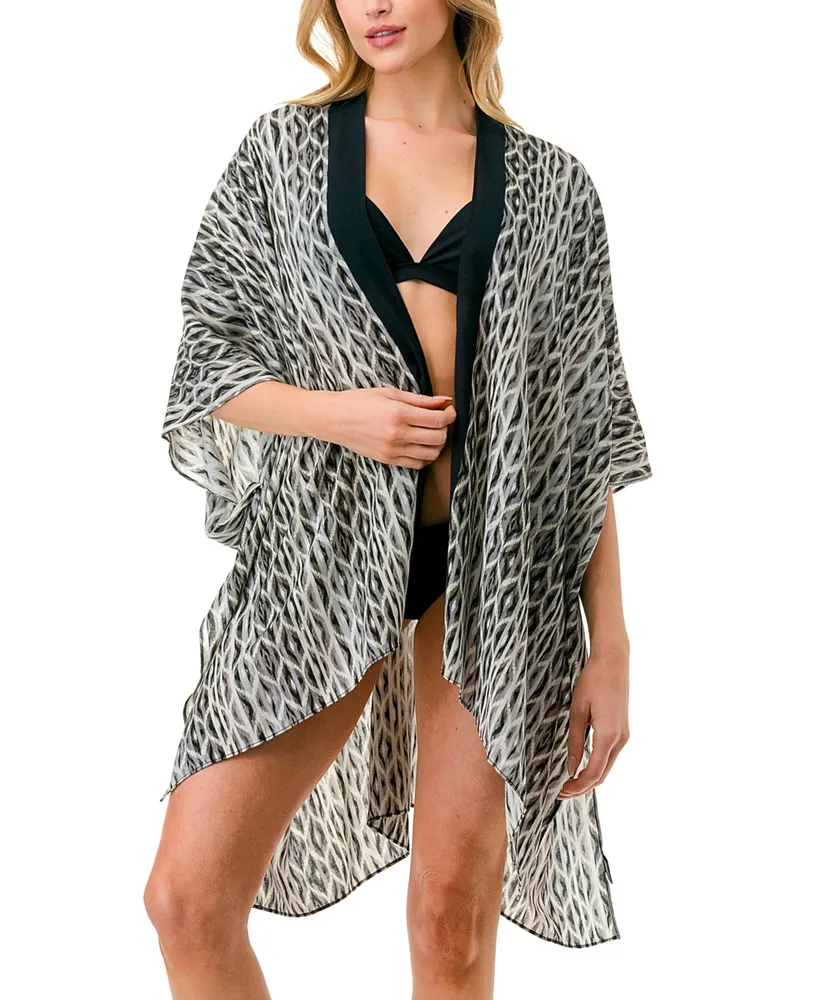 Marcus Adler Geo Print Kimono Cover Up