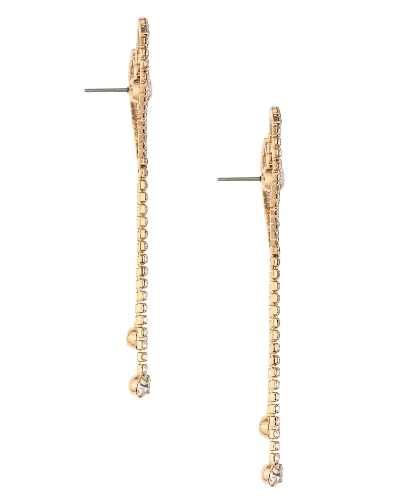 Ettika 18K Gold Plated Heart Dangle Earrings