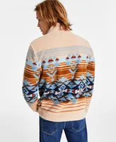 Sun + Stone Men's Desert Snow Sherpa Fleece Pullover, Created for Macy's