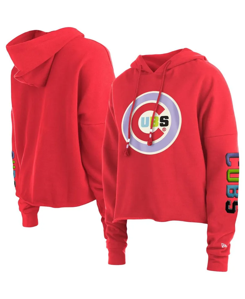 New Era St. Louis Cardinals Women's Red Fashion High Hip Pullover Hoodie