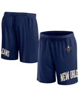 Men's Fanatics Navy New Orleans Pelicans Free Throw Mesh Shorts