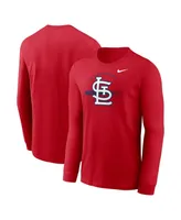 Men's Nike Red St. Louis Cardinals Over Arch Performance Long Sleeve T-shirt