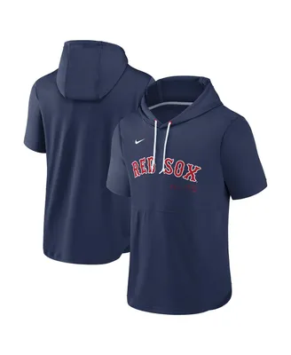 Men's Nike Navy Boston Red Sox Springer Short Sleeve Team Pullover Hoodie