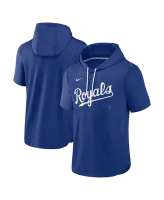 Men's Nike Royal Kansas City Royals Springer Short Sleeve Team Pullover Hoodie