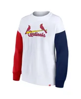 Women's Fanatics White St. Louis Cardinals Series Pullover Sweatshirt