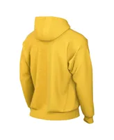 Men's Nike Gold Los Angeles Lakers Courtside Versus Stitch Split Pullover Hoodie