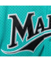 Men's Mitchell & Ness Andre Dawson Teal Florida Marlins Fashion Cooperstown Collection Mesh Batting Practice Jersey