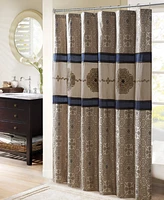 Madison Park Donovan Embroidered Shower Curtain, 72" x