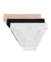 On Gossamer Women's Cabana Cotton Seamless Bikini Underwear 3-Pack G1284P3