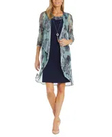 R & M Richards Women's 2-Pc. Printed Jacket Dress Set