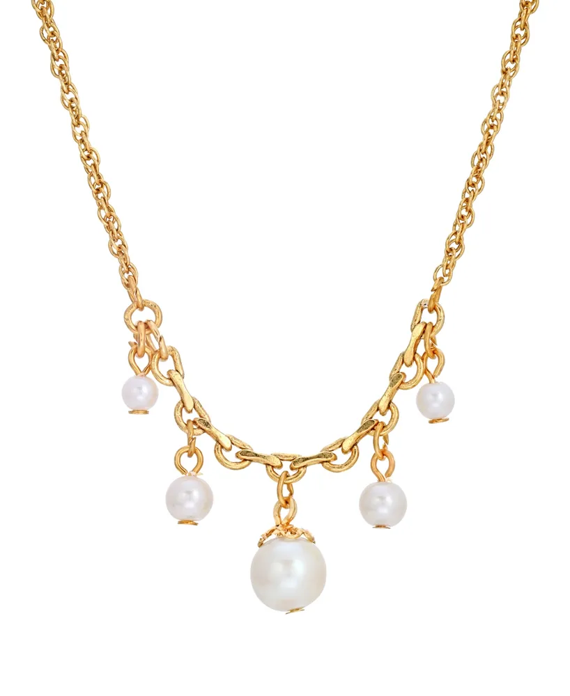 2028 Imitation Pearl Drop Necklace