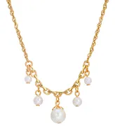 2028 Imitation Pearl Drop Necklace