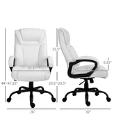 Vinsetto Big and Tall Executive Office Chair w/ Pu Leather Fabric, Wheel
