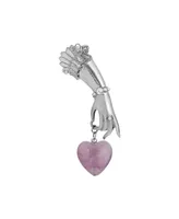 2028 Agate Heart Charm Ladies Hand Pin