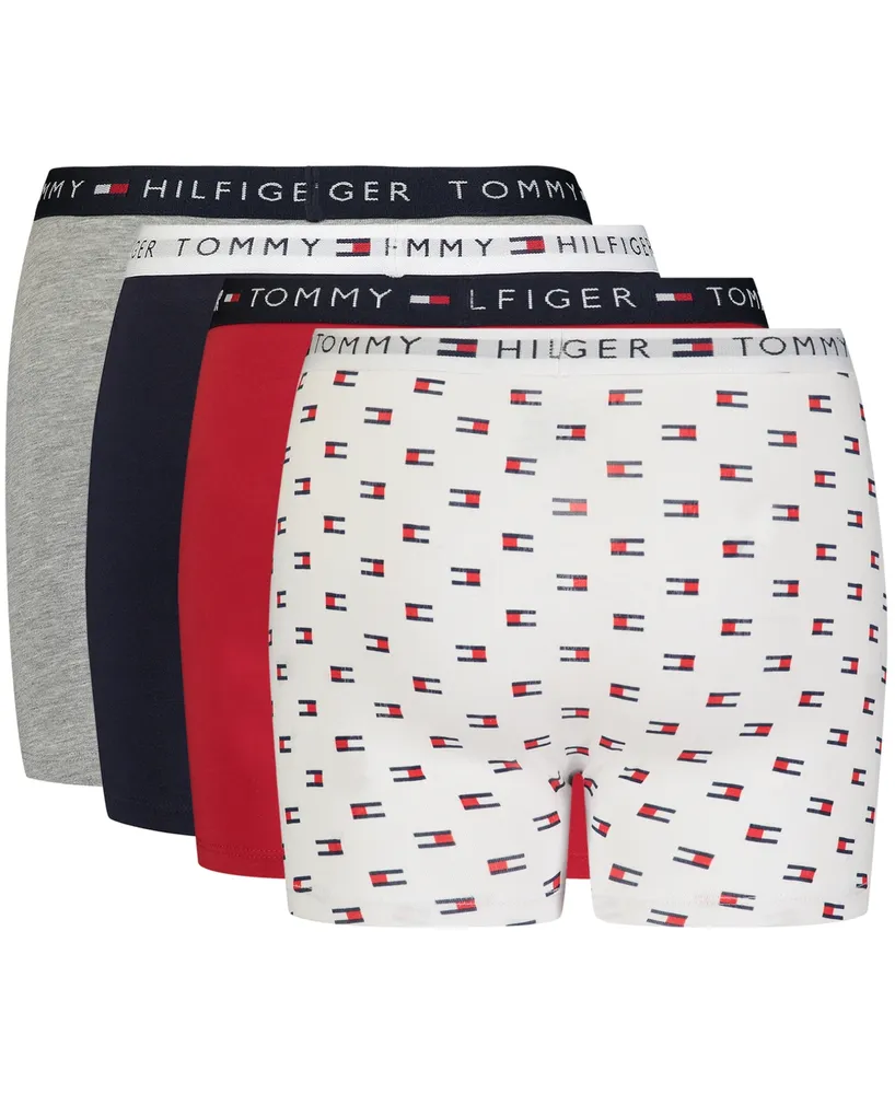 Tommy Hilfiger Big Boys Flag Boxer Briefs, Pack of 4