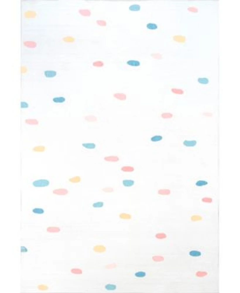 Nuloom Whimsy Calla Kids Polka Dot Nursery Or Playroom Area Rug