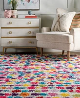 nuLoom Expo Lux Allard Striped Shag 4' x 6' Area Rug