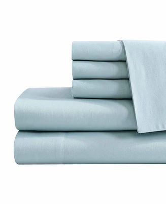 Closeout! Tommy Bahama Home Solid 1000-Thread Count Cotton Blend Sateen 6 Piece Sheet Set, Queen