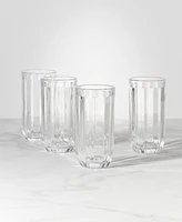 kate spade new york Park Circle Clear Glass, Set of 4
