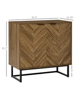 Homcom Double Door Storage Cabinet w/ Adjustable Shelf Sideboard Console Table