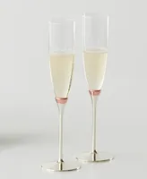 kate spade new york Rosy Glow Toasting Flute Pair