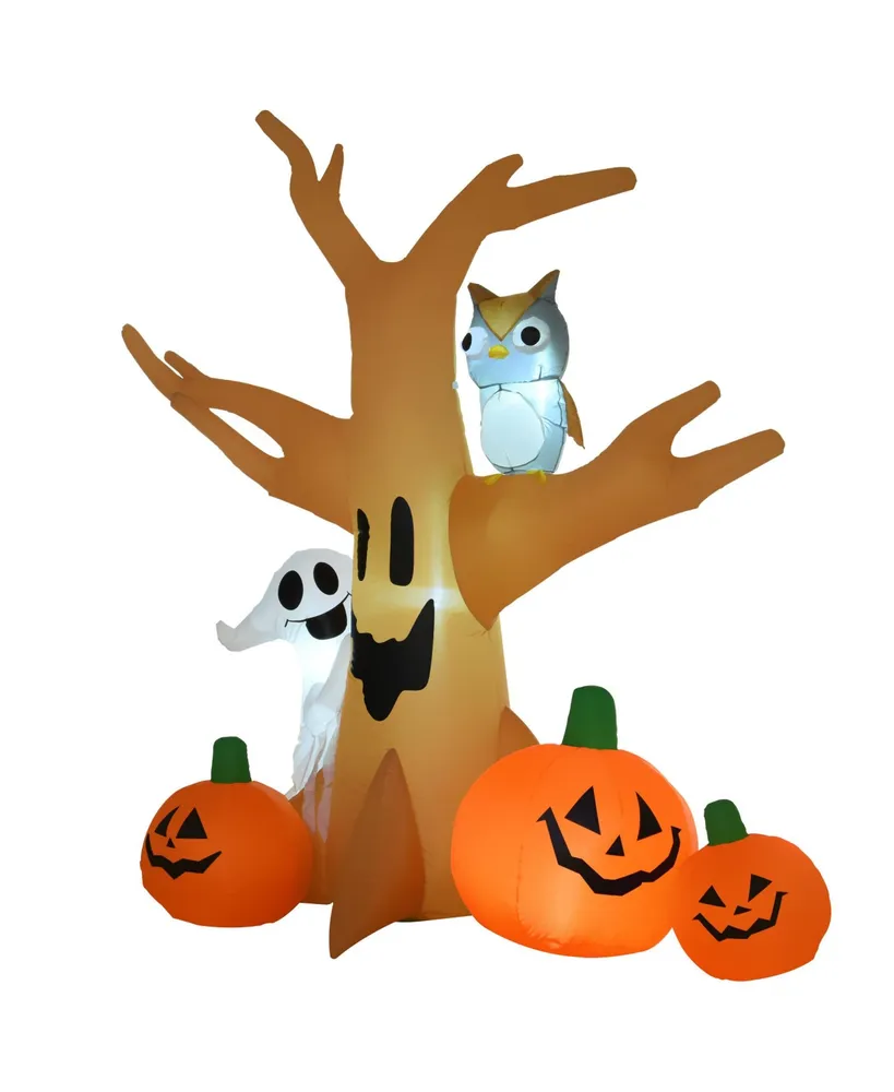 Homcom 7.5' Decorative Outdoor Halloween Inflatable Creepy Haunted Tree Yard - Multi