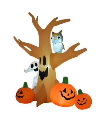 Homcom 7.5' Decorative Outdoor Halloween Inflatable Creepy Haunted Tree Yard