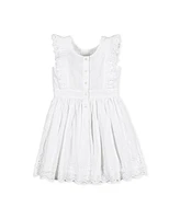 Hope & Henry Little Girls Organic Cotton Flutter Sleeve Fit and Flare Dress