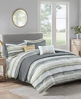 Madison Park Marina Printed Seersucker 8-Pc. Comforter and Coverlet Set