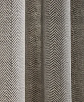 Tommy Hilfiger Herringbone Back Tab Dusty 2-Piece Curtain Panel