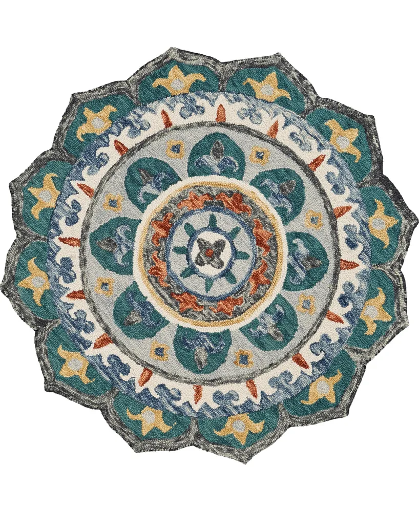 Lr Home Sweet SINUO54109 4' x 4' Round Area Rug