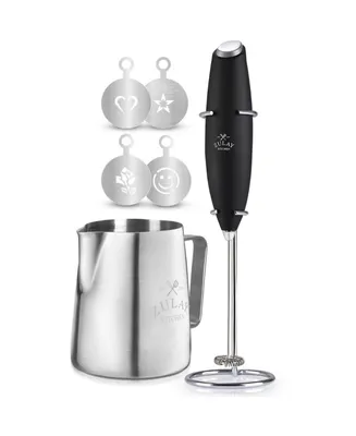 Zulay Kitchen High Power Milk Frother Complete Set - Manual Latte Foamer