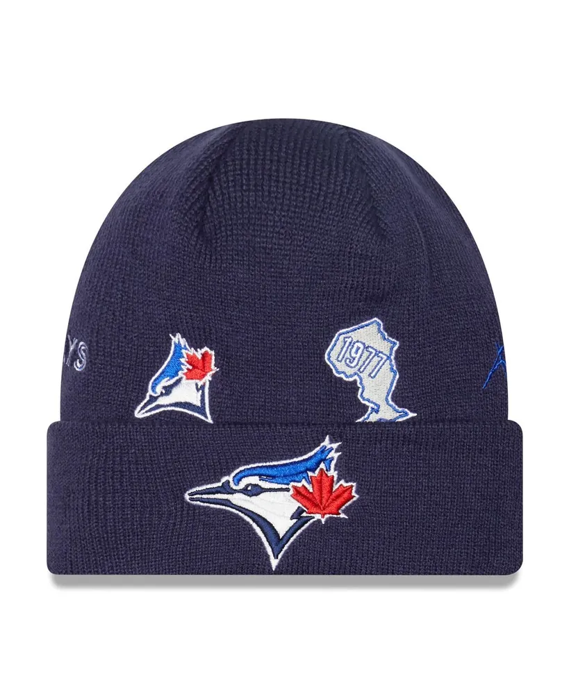 New Era Men's Royal Toronto Blue Jays Authentic Collection Sport Cuffed Knit  Hat with Pom