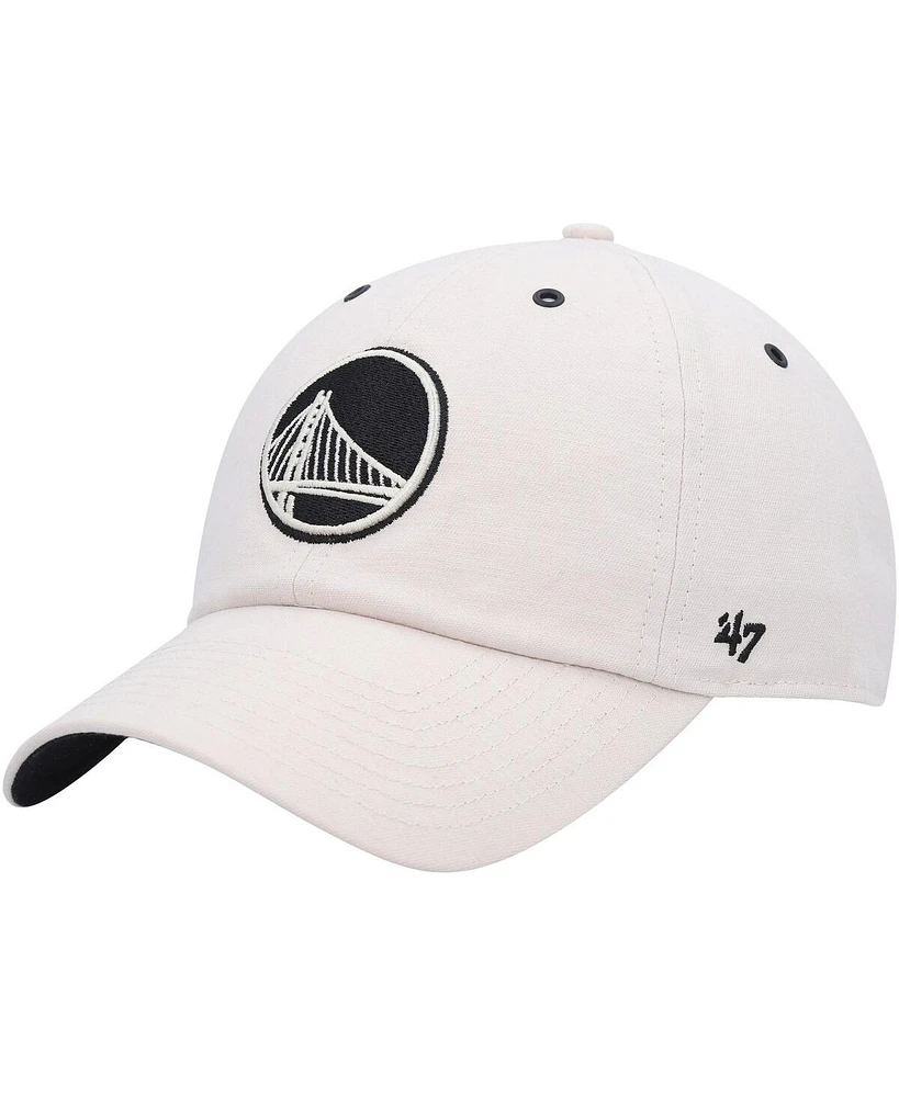 Men's '47 Brand Cream Golden State Warriors Lunar Clean Up Adjustable Hat