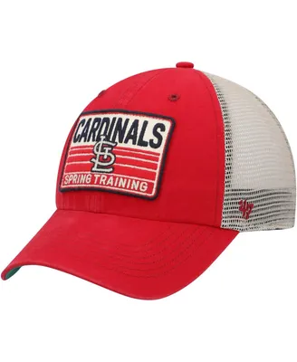 Men's '47 Brand Red, Tan St. Louis Cardinals Four Stroke Clean Up Trucker Snapback Hat