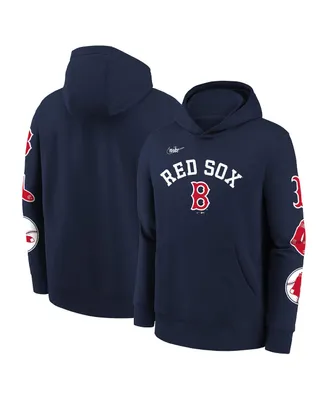 Youth Boston Red Sox Nike Navy Fleece Performance Pullover Hoodie