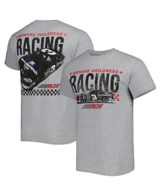 Men's Checkered Flag Sports Heather Gray Richard Childress Racing Goodwrench Two-Sided Car T-shirt