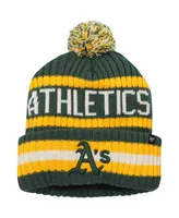 Men's '47 Brand Green Oakland Athletics Bering Cuffed Knit Hat with Pom