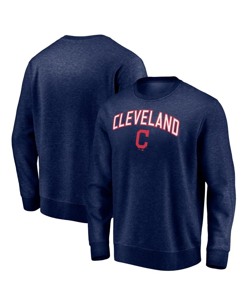 Men's Fanatics Navy Cleveland Indians Gametime Arch Pullover Sweatshirt
